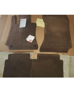 LUXE Brown 4PC Floor Mats Plain For Mercedes-Benz E350 Wagon, Main