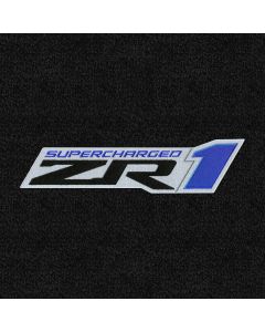 Lloyd Mats LUXE Ebony Front Floor Mats For Corvette ZR1, logo