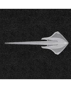 Lloyd Mats ® - LUXE Ebony Standard Deck Mat For Corvette Stingray Coupe with Silver Stingray Logo Applique