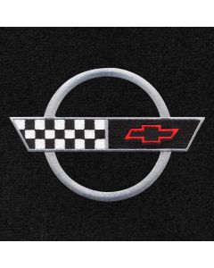 Lloyd Mats Ultimat Black 3PC Floor Mats For Corvette Convertible, Logo