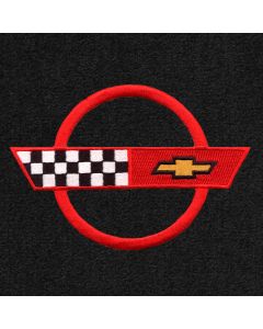 Lloyd Mats Ultimat Black 3PC Floor Mats For Corvette Coupe, Logo