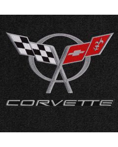Lloyd Mats Ultimat Black 3PC Floor Mats For Corvette Coupe, Logo