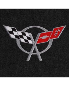 Lloyd Mats Ultimat Black 3PC Floor Mats For Corvette Coupe, Logo
