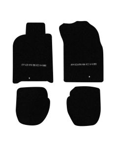 Lloyd Mats ® - Ultimat Black 4PC Floor Mats Set For Porsche 911 with Silver Porsche Lettering on Black Applique (Open Box)