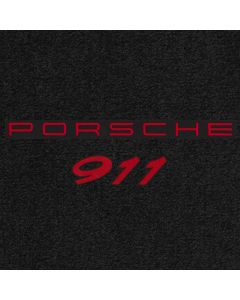 Lloyd Mats Ultimat Black Front Floor Mats For Porsche 911, Logo
