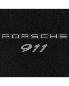 Lloyd Mats Ultimat Black Front Floor Mats For Porsche 911, Logo