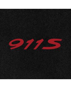 Lloyd Mats Ultimat Black Front Floor Mats For Porsche 911S, Logo