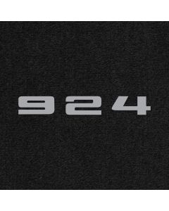 Lloyd Mats Ultimat Black Front Floor Mats For Porsche 924, Logo