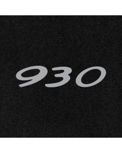 Lloyd Mats Ultimat Black Front Floor Mats For Porsche 930 Cabriolet, Logo