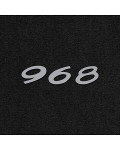 Lloyd Mats Ultimat Black Front Floor Mats For Porsche 968, Logo