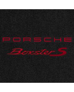 Lloyd Mats Ultimat Black Front Floor Mats For Porsche Boxster, Logo
