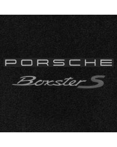 Lloyd Mats Ultimat Black Front Floor Mats For Porsche Boxster, Logo