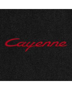 Lloyd Mats Ultimat Black Front Floor Mats For Porsche Cayenne, Logo