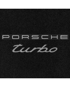 Lloyd Mats Ultimat Black Front Floor Mats For Porsche Macan, Logo