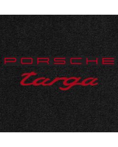 Lloyd Mats Ultimat Black Front Floor Mats For Porsche Targa, Logo