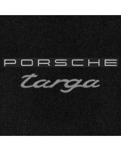 Lloyd Mats Ultimat Black Front Floor Mats For Porsche Targa, Logo