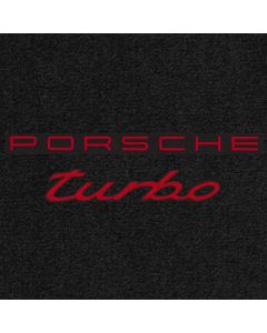 Lloyd Mats Ultimat Black Front Floor Mats For Porsche Turbo, Logo