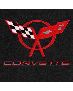 Lloyd Mats Ultimat Black Standard Deck Mat For Corvette Coupe, Logo