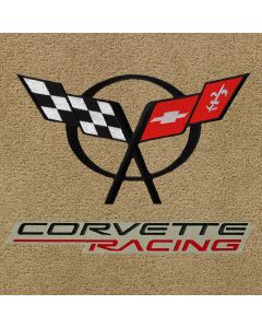 Lloyd Mats Ultimat Almond 3PC Floor Mats For Corvette Convertible, Logo