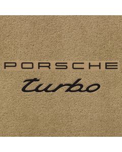 Lloyd Mats Ultimat Almond Front Floor Mats For Porsche Turbo, Logo