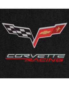 Lloyd Mats Ultimat Ebony 3PC Floor Mats For Corvette Z06 / ZR1, Logo