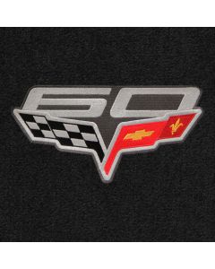 Lloyd Mats Ultimat Ebony Front Floor Mats For Chevrolet Corvette, Logo