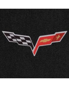 Lloyd Mats Ultimat Ebony Front Floor Mats For Chevrolet Corvette, Logo