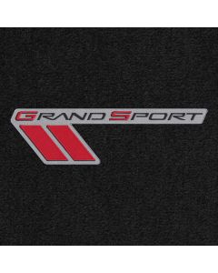 Lloyd Mats Ultimat Ebony Front Floor Mats For Corvette Grand Sport, Logo