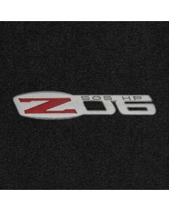 Lloyd Mats Ultimat Ebony Front Floor Mats For Corvette Z06, Logo
