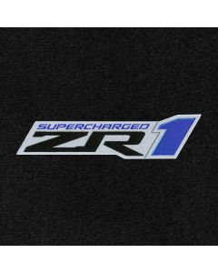 Lloyd Mats Ultimat Ebony Front Floor Mats For Corvette ZR1, Logo