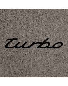 Lloyd Mats Ultimat Greystone Front Floor Mats For Porsche Turbo, Logo