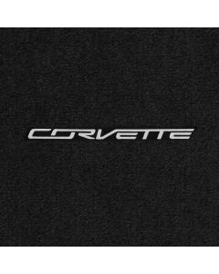 Lloyd Mats Ultimat Ebony 3PC Floor Mats For Corvette Convertible, Logo