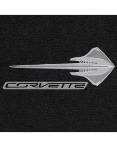 Lloyd Mats Ultimat Ebony 3PC Floor Mats For Corvette Convertible, Logo