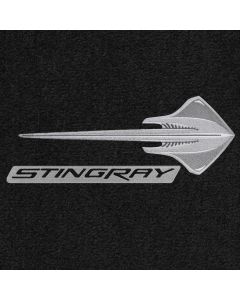 Lloyd Mats Ultimat Ebony 3PC Floor Mats For Corvette Convertible, Logo