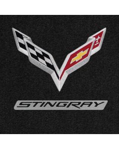 Lloyd Mats Ultimat Ebony 3PC Floor Mats For Corvette Coupe, Logo