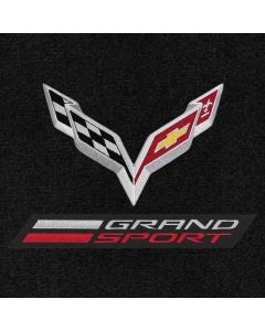 Lloyd Mats Ultimat Ebony 3PC Floor Mats For Corvette Coupe, Logo