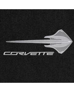 Lloyd Mats Ultimat Ebony 3PC Floor Mats For Corvette Coupe, Logo