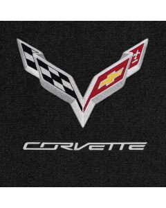 Lloyd Mats Ultimat Ebony 3PC Floor Mats For Corvette Stingray Convertible, Logo