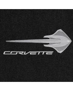Lloyd Mats Ultimat Ebony 3PC Floor Mats For Corvette Stingray Convertible, Logo