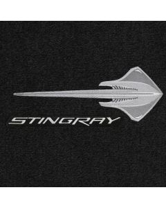 Lloyd Mats Ultimat Ebony 3PC Floor Mats For Corvette Stingray Convertible, Logo