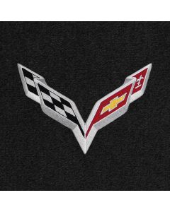 Lloyd Mats Ultimat Ebony Standard Deck Mat For Corvette Stingray Coupe, Logo