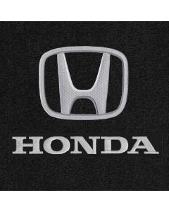 Lloyd Mats ® - Velourtex Black 1PC Front Floor Mat For Honda CR-V with Silver Honda Logo and Honda Lettering Applique