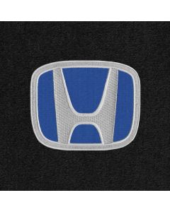 Lloyd Mats ® - Velourtex Black 1PC Front Floor Mat For Honda CR-V with Silver Honda Logo on Blue Applique