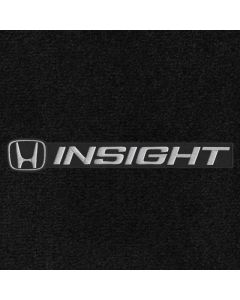 Lloyd Mats Velourtex Black 2PC Front and 1PC Rear Floor Mats For Honda Insight, Logo