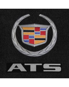 Lloyd Mats Velourtex Black 3PC Floor Mats For Cadillac ATS, Logo