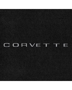 Lloyd Mats Velourtex Black 3PC Floor Mats For Corvette C3 Convertible, Logo