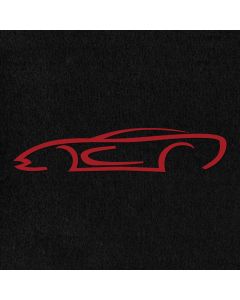 Lloyd Mats Velourtex Black 3PC Floor Mats For Corvette Convertible, Logo