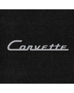 Lloyd Mats Velourtex Black 3PC Floor Mats For Corvette Convertible, Logo