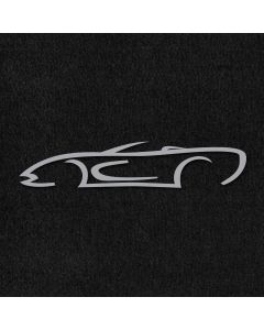 Lloyd Mats Velourtex Black 3PC Floor Mats For Corvette Convertible, Logo