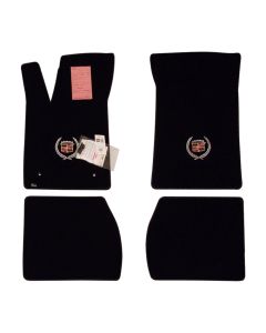 Lloyd Mats ® - Velourtex Black 4PC Floor Mats For Cadillac Seville with Silver Cadillac Crest Applique (Open Box)